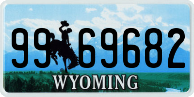 WY license plate 9969682