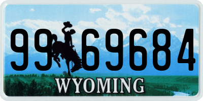 WY license plate 9969684