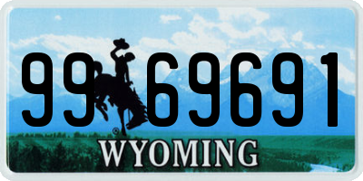 WY license plate 9969691