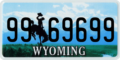 WY license plate 9969699