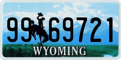 WY license plate 9969721