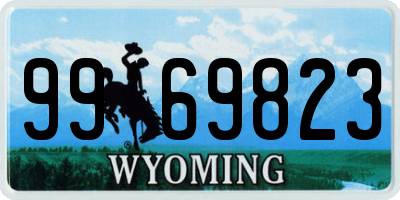 WY license plate 9969823