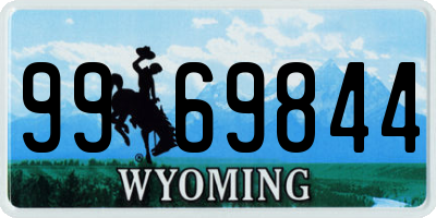 WY license plate 9969844