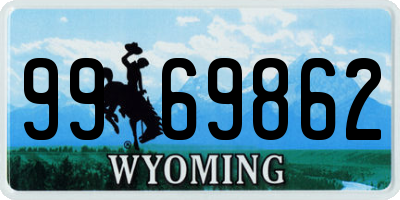 WY license plate 9969862