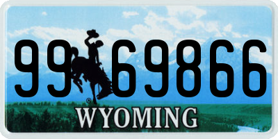 WY license plate 9969866