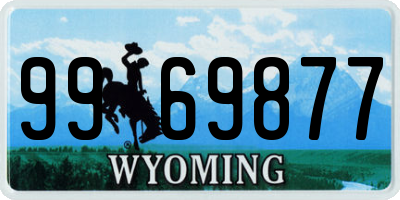 WY license plate 9969877