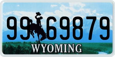 WY license plate 9969879