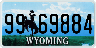 WY license plate 9969884