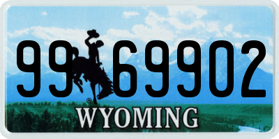 WY license plate 9969902