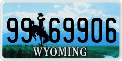 WY license plate 9969906