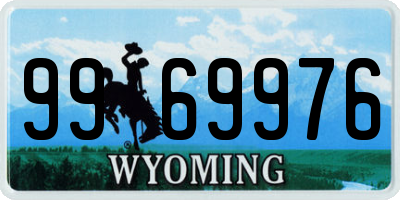 WY license plate 9969976