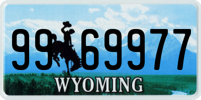 WY license plate 9969977