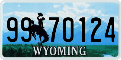 WY license plate 9970124