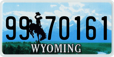 WY license plate 9970161