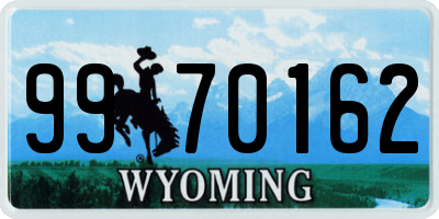 WY license plate 9970162