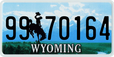 WY license plate 9970164