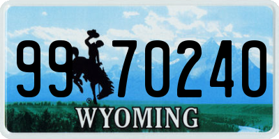 WY license plate 9970240