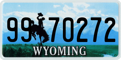 WY license plate 9970272