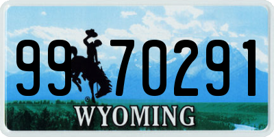 WY license plate 9970291