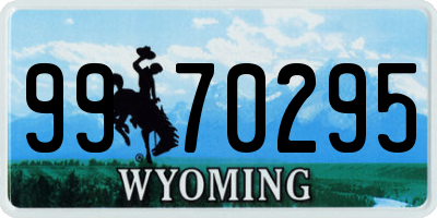 WY license plate 9970295