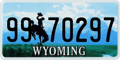 WY license plate 9970297