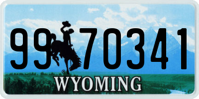 WY license plate 9970341