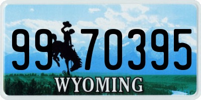 WY license plate 9970395