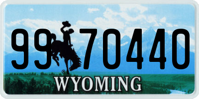 WY license plate 9970440