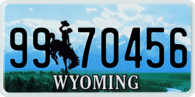 WY license plate 9970456