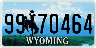 WY license plate 9970464