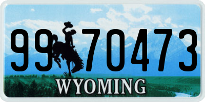 WY license plate 9970473