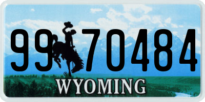 WY license plate 9970484