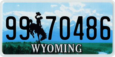 WY license plate 9970486