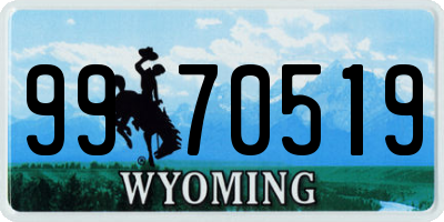 WY license plate 9970519