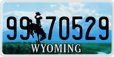 WY license plate 9970529