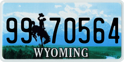 WY license plate 9970564