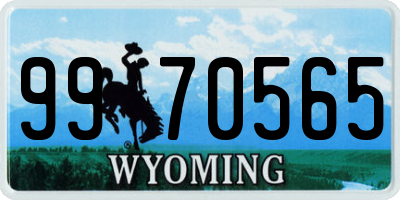 WY license plate 9970565