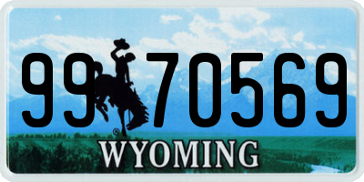 WY license plate 9970569