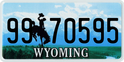 WY license plate 9970595