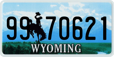 WY license plate 9970621