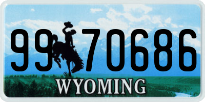 WY license plate 9970686