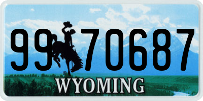 WY license plate 9970687
