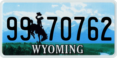 WY license plate 9970762