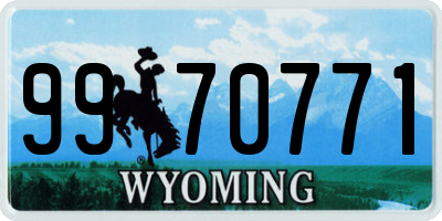 WY license plate 9970771