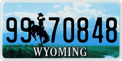 WY license plate 9970848