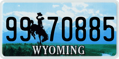 WY license plate 9970885