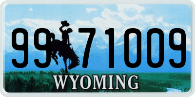 WY license plate 9971009