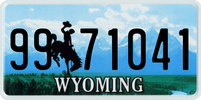 WY license plate 9971041