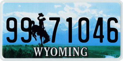 WY license plate 9971046