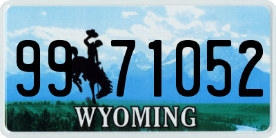 WY license plate 9971052